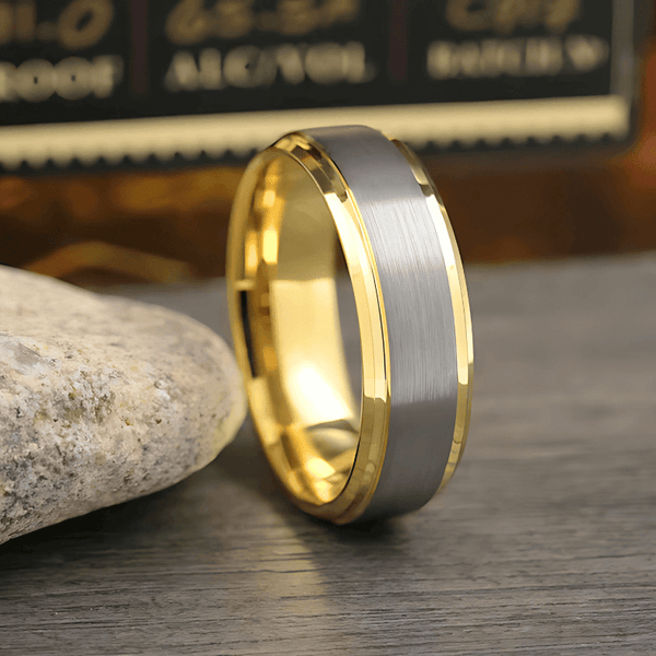 The Stellar Tungsten Gold Ring