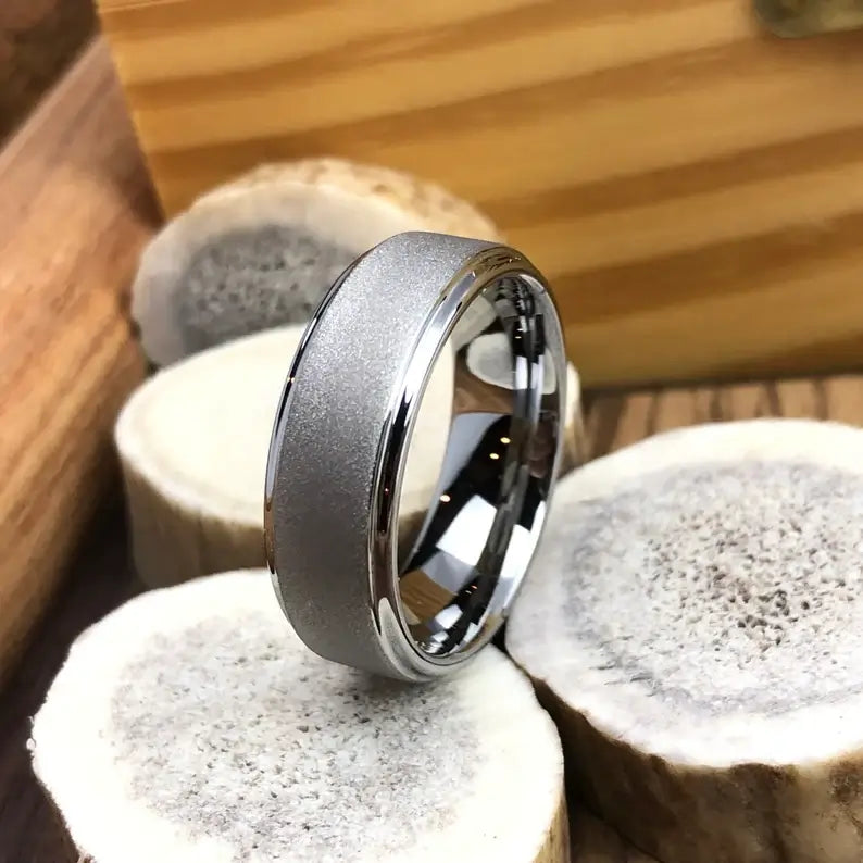 The Strategizer Sandblasted Tungsten Ring