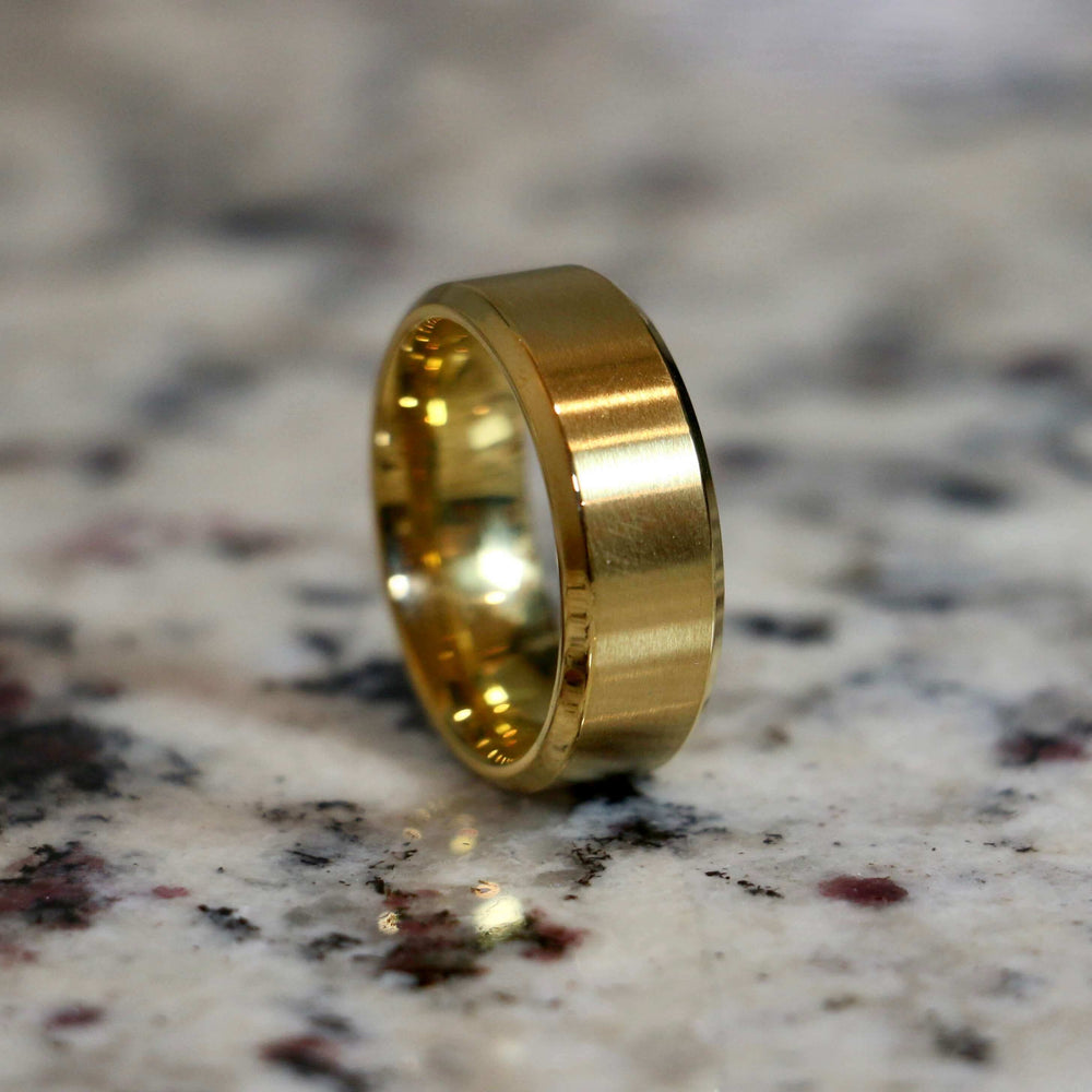 The Traditional gold stainless wedding band