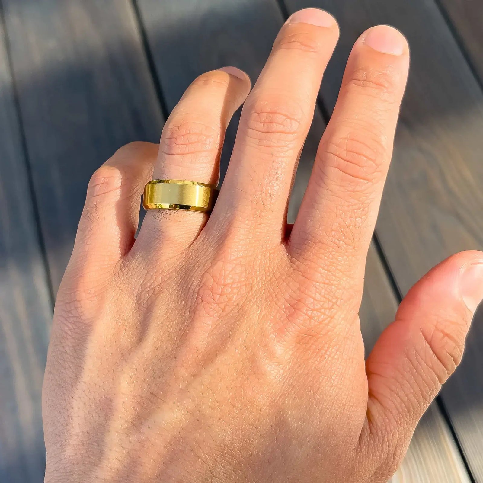 The Traditional Gold Stainless Wedding Ring