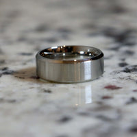 The Traditional silver stainless wedding band