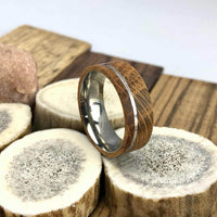 Titanium Whiskey Barrel Inlay Wedding Band