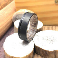 Tungsten Carbide Antler Wedding Band