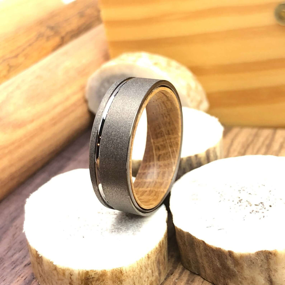 Tungsten Carbide Deer Antler Wedding Band