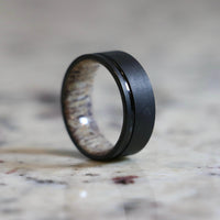 Tungsten Carbide Deer Antler Wedding Band