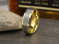 Tungsten Carbide Rose Gold Wedding Ring