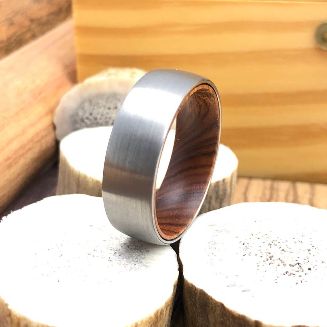 Tungsten Ironwood Wedding Band for Men