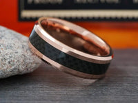 Tungsten Rose Gold Wedding Ring