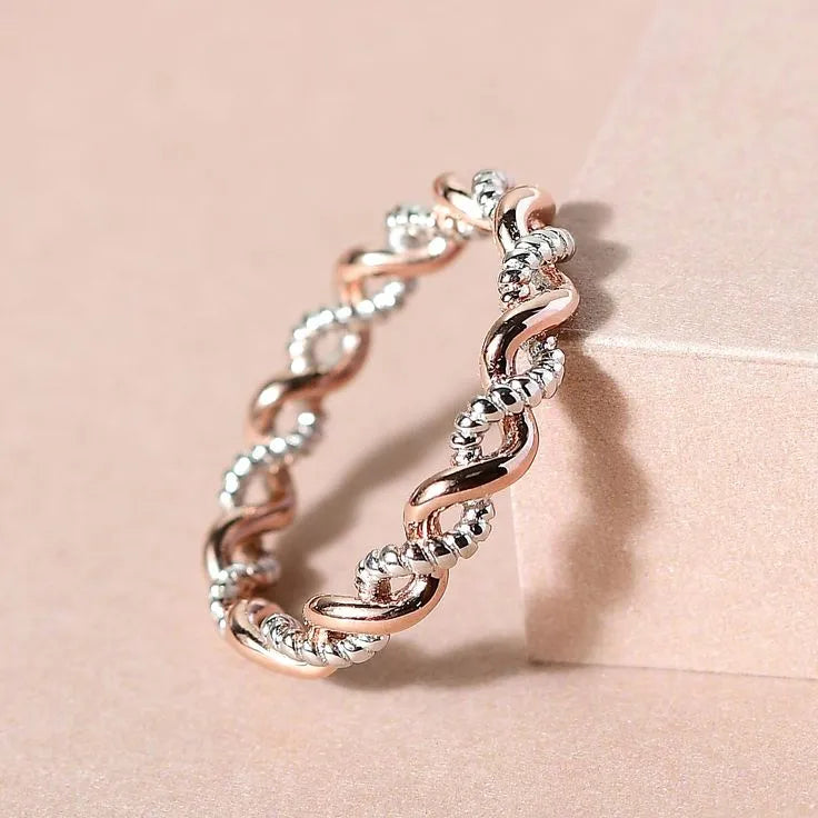 Twisted Rose Gold Wedding Ring