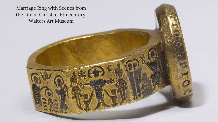 Wedding Ring with Scenes from the Life of Christ.