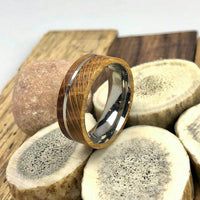 Whiskey Barrel Titanium Wedding Band