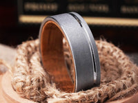 Whiskey Barrel Tungsten Carbide Wedding Ring