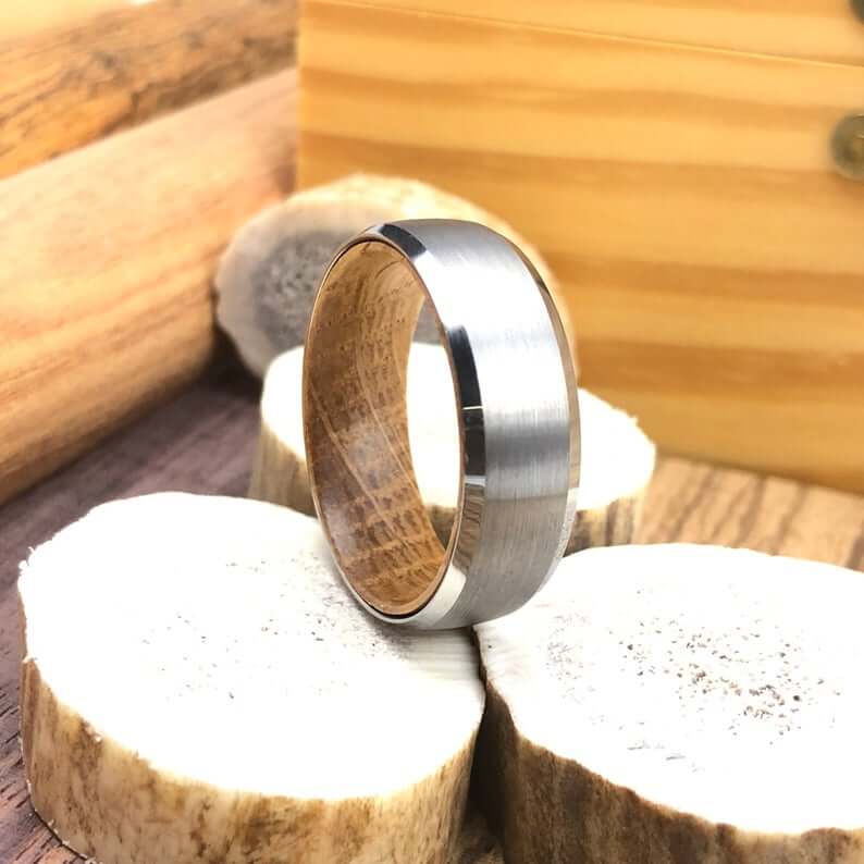 Whiskey Barrel Wedding Band for Men