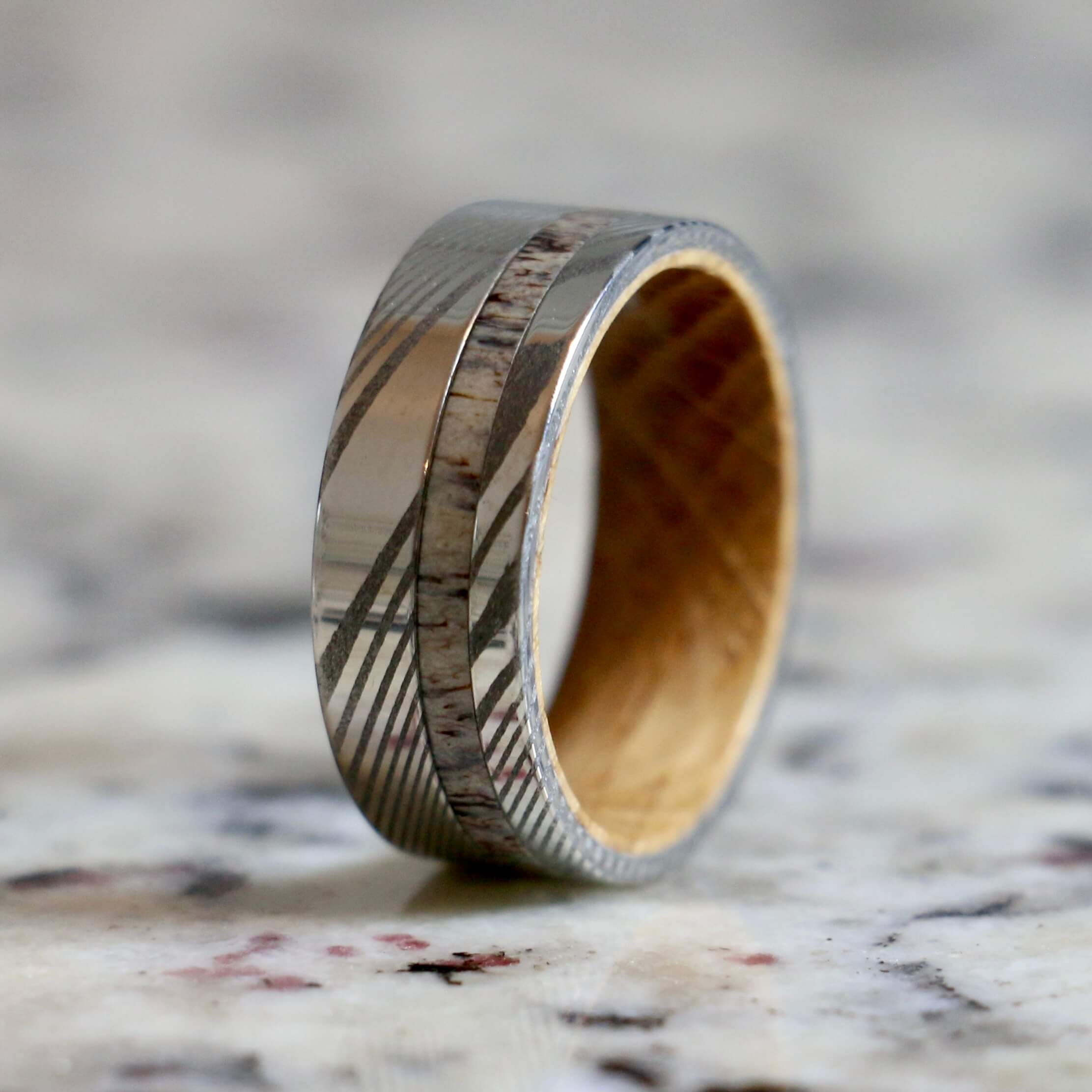 Whiskey Barrel Wood Wedding Band